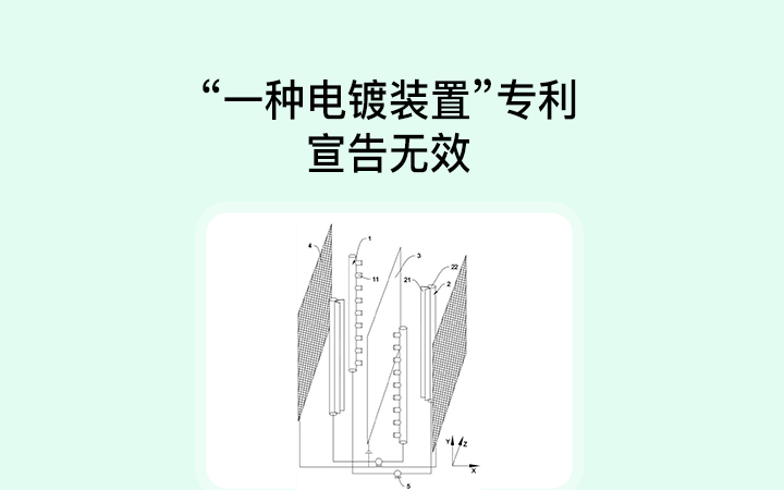 “一种电镀装置”专利宣告无效